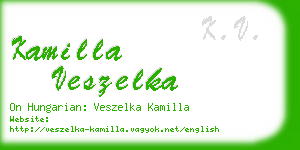 kamilla veszelka business card